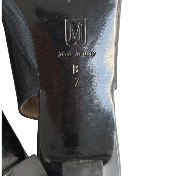 Bruno Magli Black Leather Slingback Heels – Size 7 (Made in Italy) - Picture 6 of 6